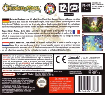 Children of Mana (Europe) (En,Fr,De,Es,It) box cover back